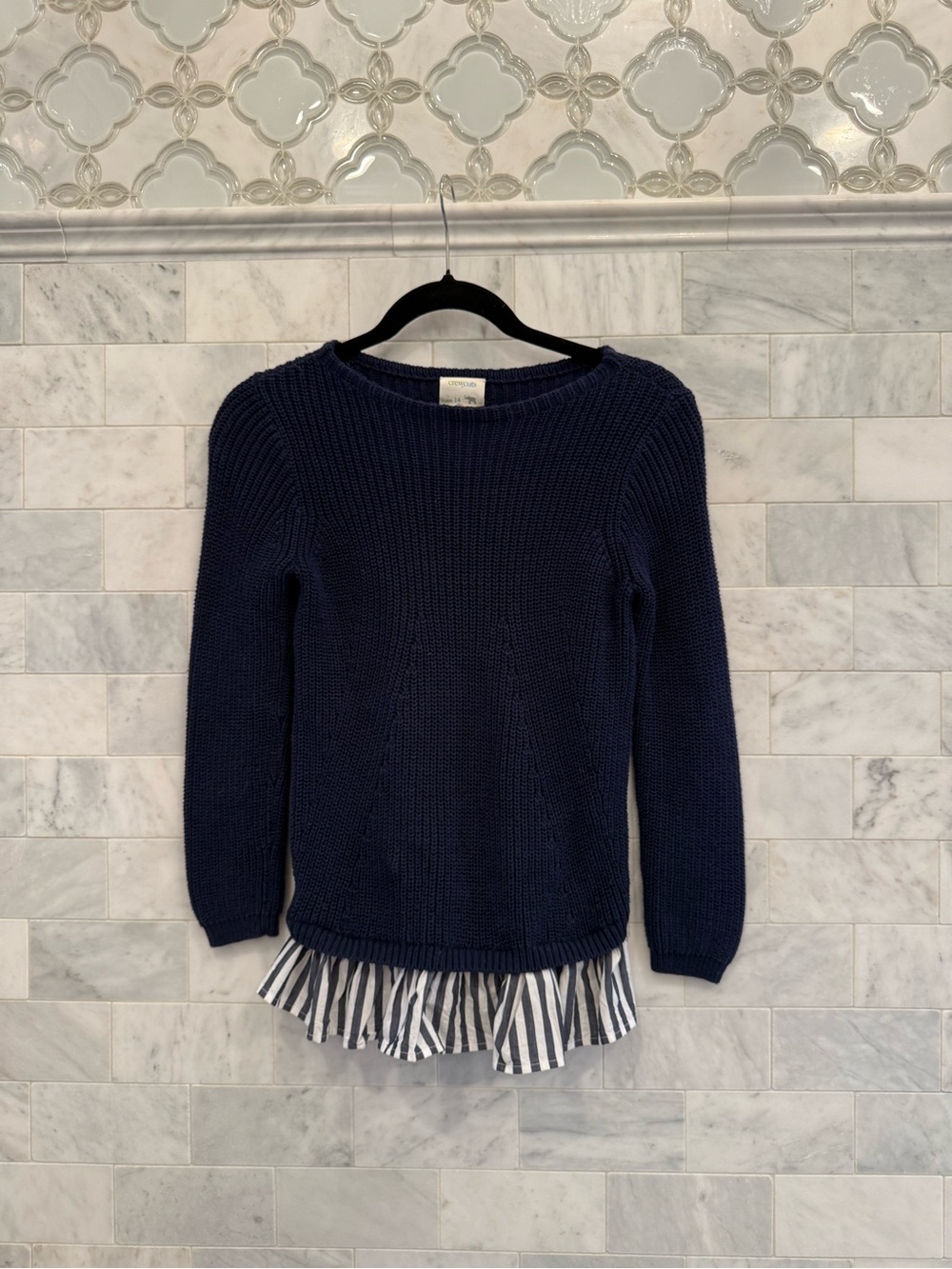 J.Crew/Crewcuts sweater w/ ruffle accent (For girls)